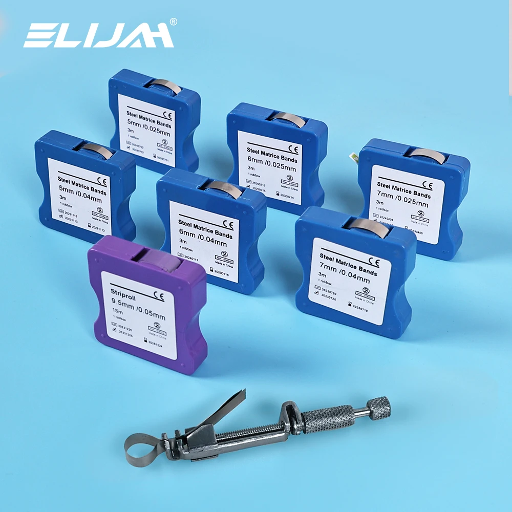 

ELIJAH Dental Tofflemire Matrix Bands Stainless Steel Matritzen Spanner Matrix Retainer Bands Clip Holder Dentistry Tools