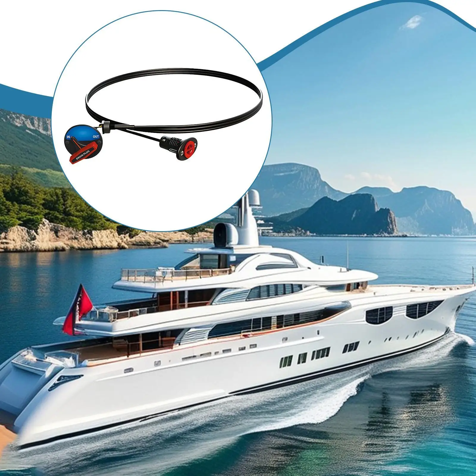 

Remote Drain Plug Easy to Use Marine Hardware Accessory Drain Plug for Boats