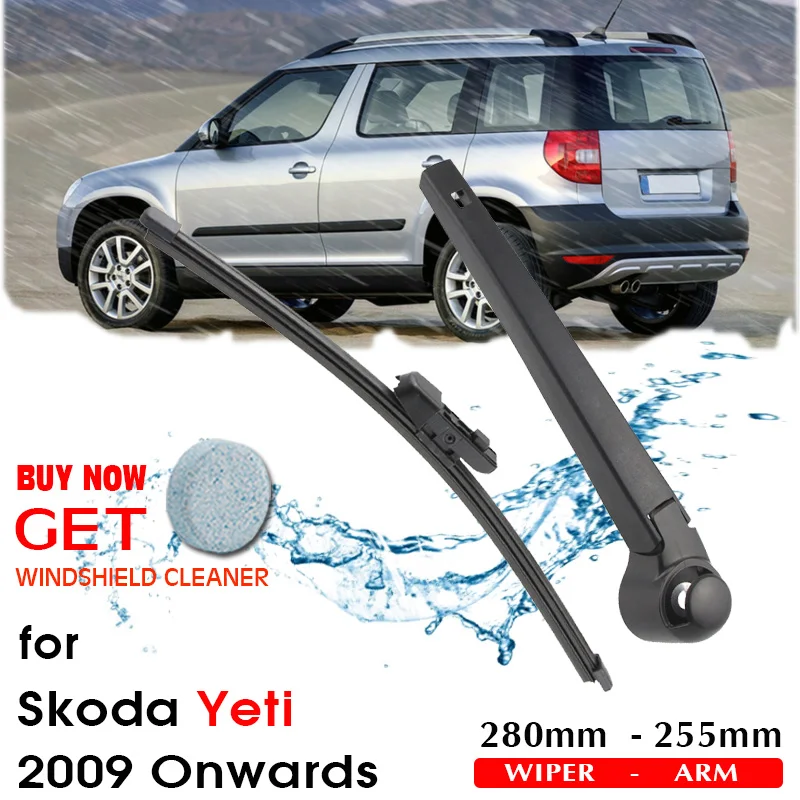 

BROSHOO Car Rear Wiper Blade Blades Back Windscreen Wiper Arm For Skoda Yeti Hatchback (2009 Onwards) 280mm,Car Accessories