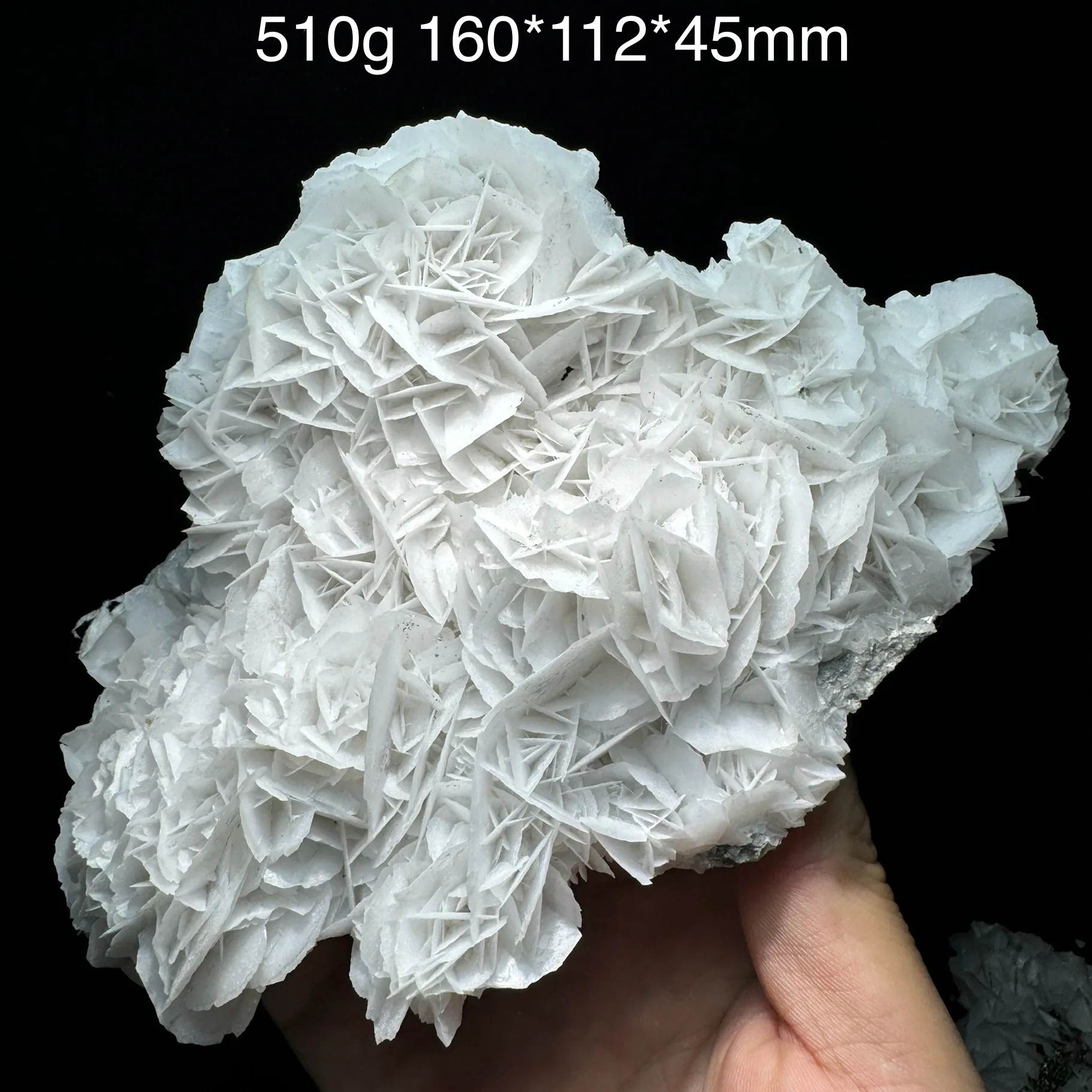 Natural White Rose Petal Calcite Mineral Specimen Healing Stone Home Decor Fluorescent Effect Red