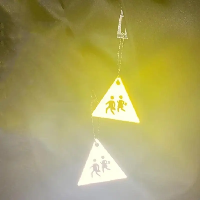 

Рюкзак, подвеска, брелок, ночной безопасный отражатель, подвеска, треугольная подвеска на тротуаре, детский безопасный брелок