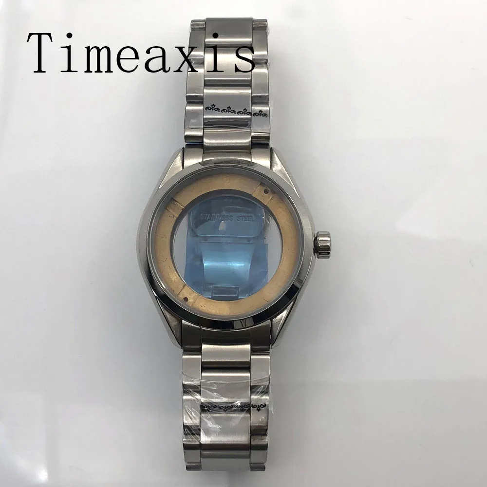 

Корпус Timeaxis из нержавеющей стали 41 мм, сапфировое стекло, подходит для механизмов NH35/NH36, ETA2836, Miyota8205/8215/821A, Mingzhu2813/3804.