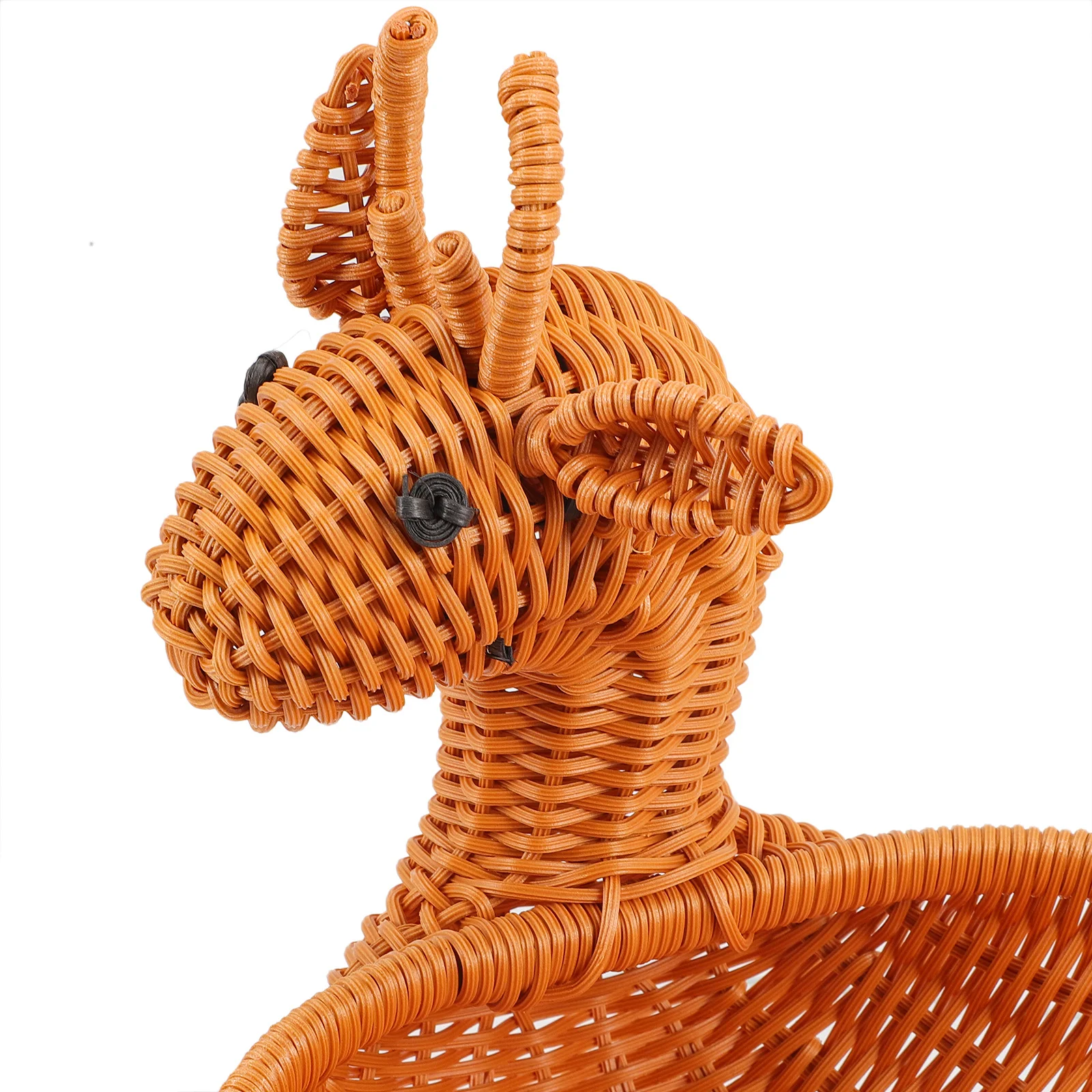 

Stylish Christmas Elk Woven Basket for Storing Candies Foods Small Gifts Festive Home Holiday Decoration Container