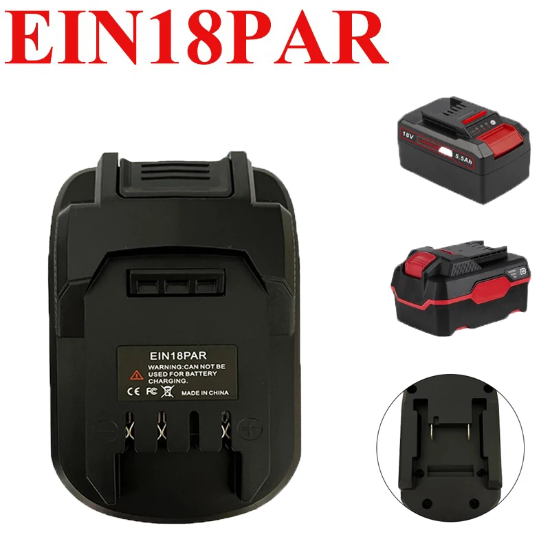 

EIN18PAR Battery Adapter for Einhell 18V Lithium-Ion Batteries, Battery Converter for Parkside 20V Lithium-Ion Batteries for Pow