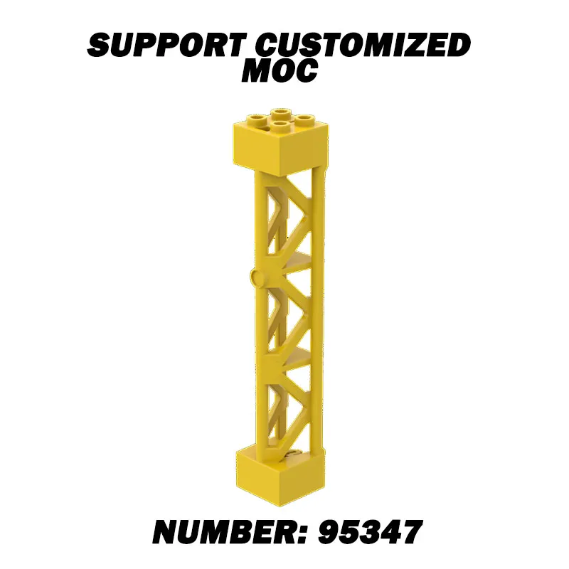 Moc Bouwstenen 58827 95347 Telegraafpaal Ijzeren Frame Ondersteuning 2x2x10 Balder DIY Bricks Compatibel met Architectuur Speelgoed 50g