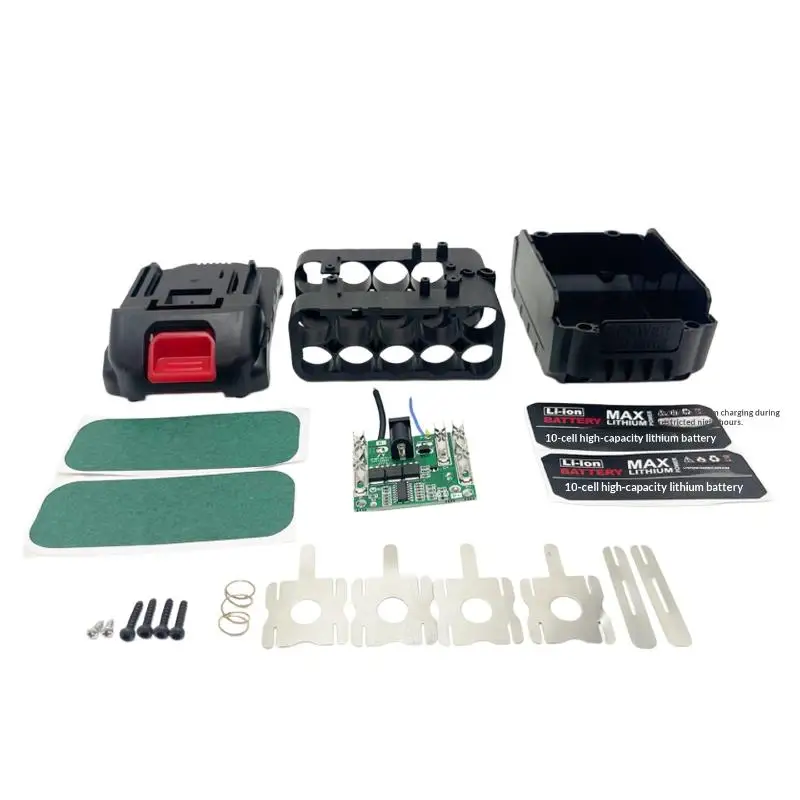【F】1 Set 10/15/20/30X18650 Li-Ion Battery Case Circuit Board PCB For Lithium Battery 21V Housings Socket