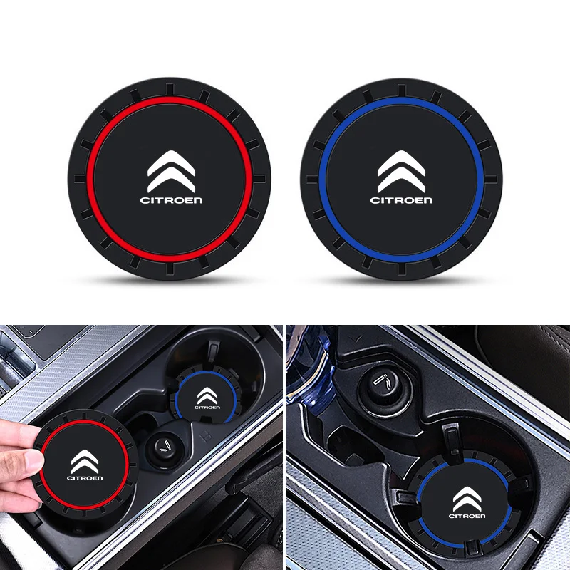 2 Stuks Siliconen Auto Coaster Water Cup Antislipmat Drink Pad Voor Citroen C1 DS3 C2 C3 Vts C4 Saxo C4L C5 C6 C8 Xsara C3-XR Picasso