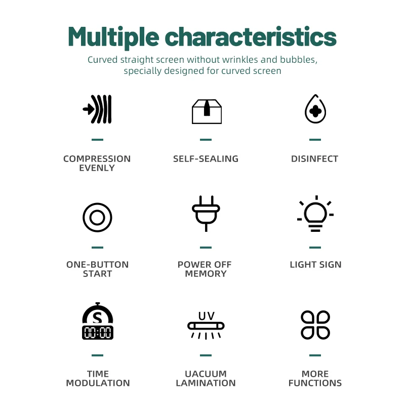 TUOLI Macchina per laminazione sottovuoto con pellicola UV ultraleggera Macchina per laminazione con pellicola idrogel a polimerizzazione UV per telefono cellulare