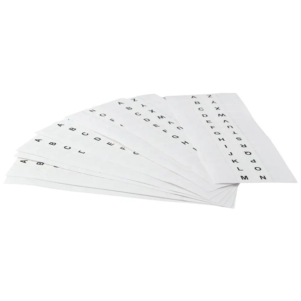 Small A-Z Sticky Tabs White Alphabet Book Tabs Self-Adhesive 208PCS Index Tabs Notebooks