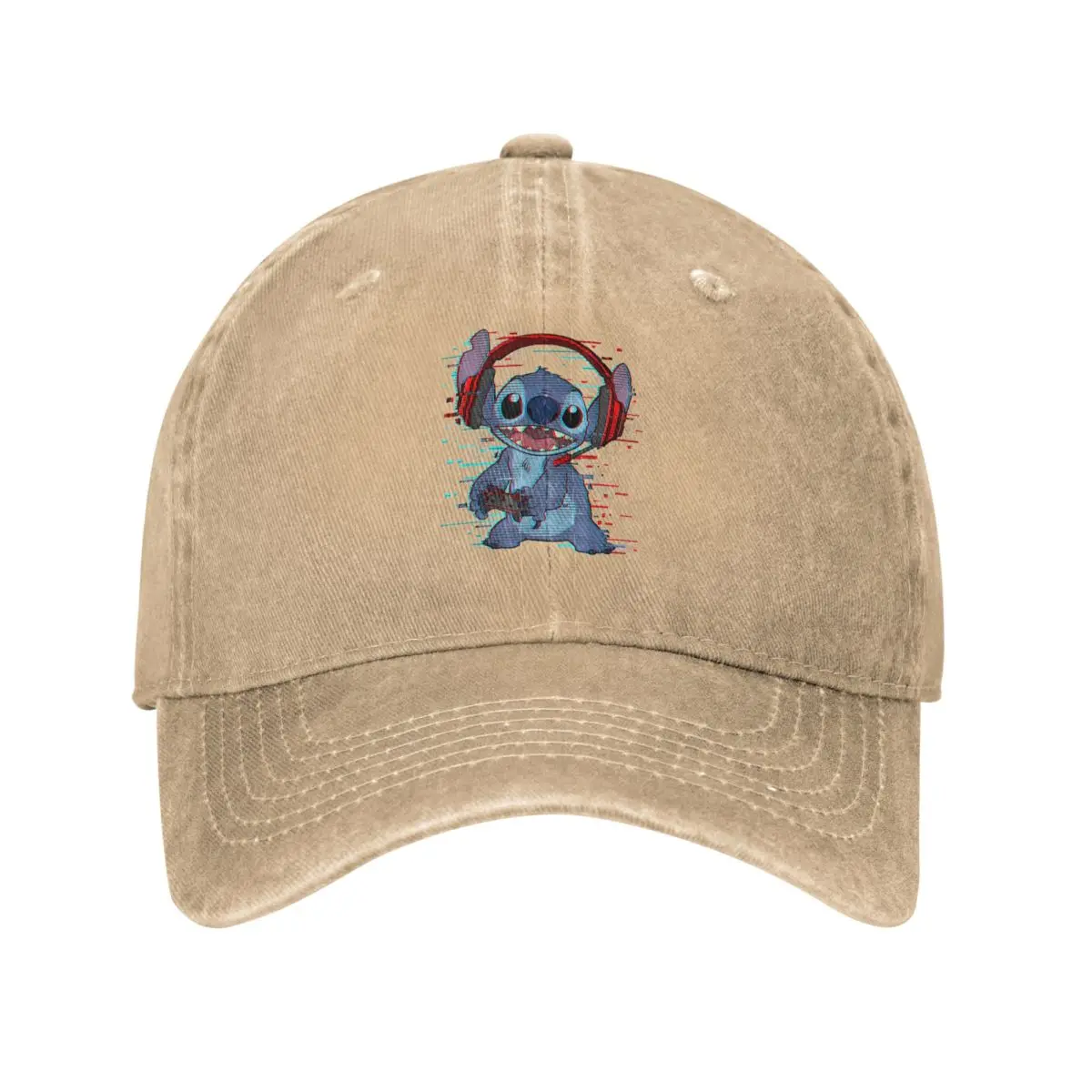 Dad Hats Gamer Glitch Headset And Controller Women's Hat Sun Visor Baseball Caps Disney Lilo & Stitch Cartoon Film Peaked Cap