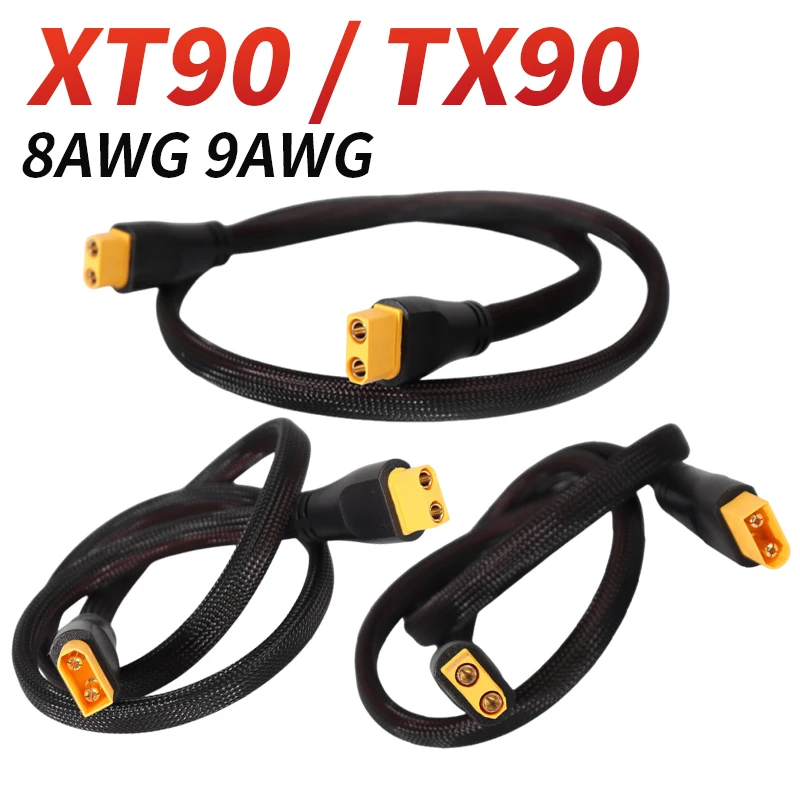 8 AWG XT90 Charging Connector Cable XT90 Male to Female Extension Line High-power 9AWG Electric Vehicle Charging Port Cord