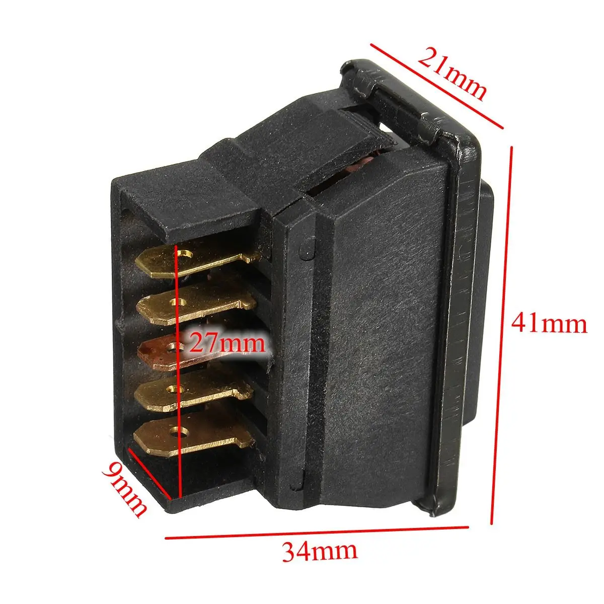 5 Pins 3 in 1 Universal Car Momentary Power Window Switch Power Door Lock Control