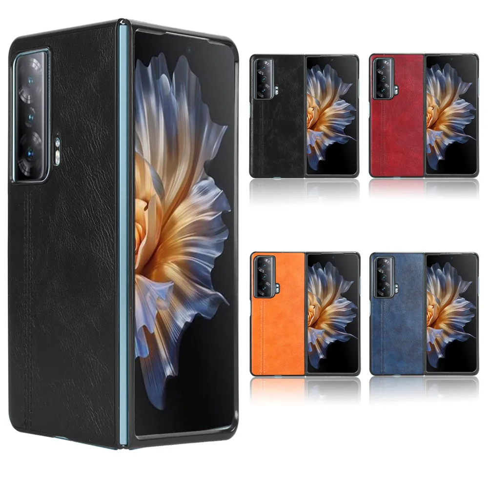 حافظة لهاتف هواوي ميت VS فاخرة من جلد العجل مصنوعة من جلد البولي يوريثان وغطاء خلفي صلب لهاتف هواوي ميت VS MateVS