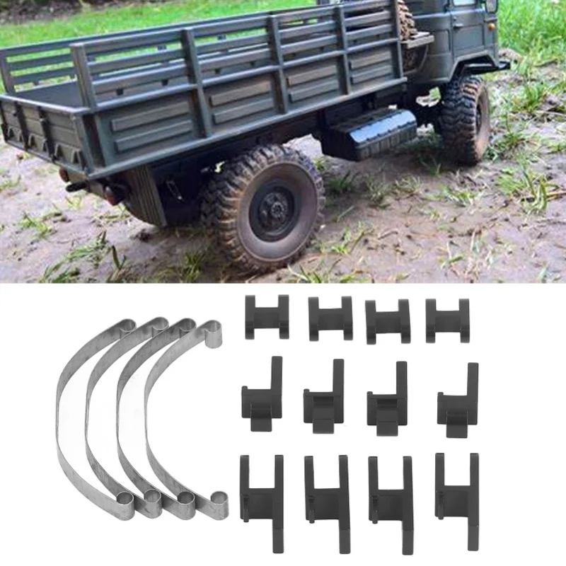 RC Leaf Spring Suspension Alluminum Alloy Leaf Spring Suspension Bar Fit For WPL B4 24 1/16 RC Car Black