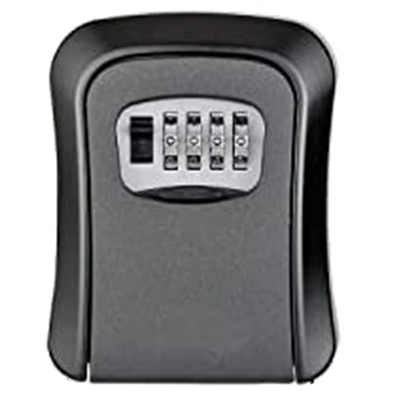 Metal Key Lock Box Wall Mounted Waterproof Key Storage Lock Box With Mounting Kit