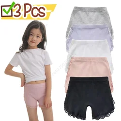 3Pcs Cotton Girls Shorts Safety Pants Top Quality Kids Pants Underwear Children Summer Cute Bow Short Underpants for 1-12 Years