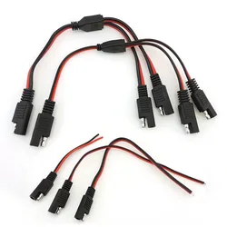 Connecteur d'extension d'alimentation SAE 1 SAE vers 2 SAE, câble de prise, adaptateur de batterie de panneau solaire, déconnexion rapide allergique, 14AWG, 18AWG, 10A, 20A