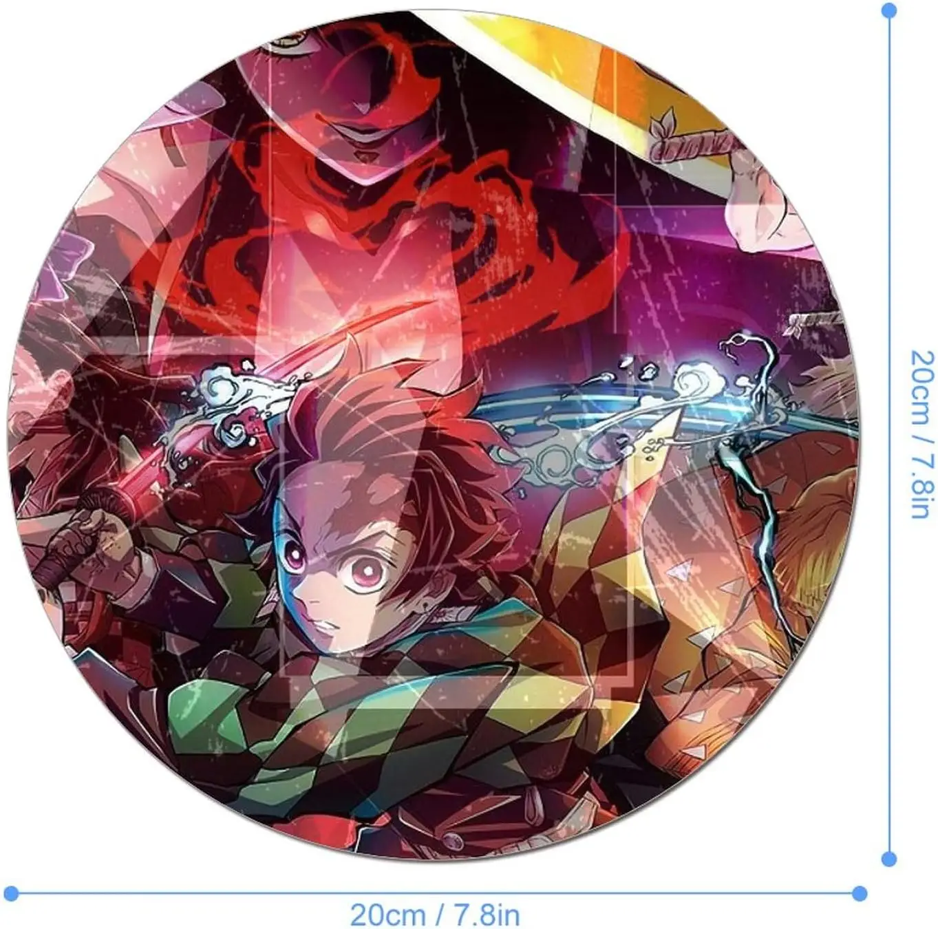 Funny Anime Demon Slayer Gaming Mouse Pad Non-Slip Rubber Mouse Pad Waterproof Mouse Mat for Office Computer Laptop 7.9