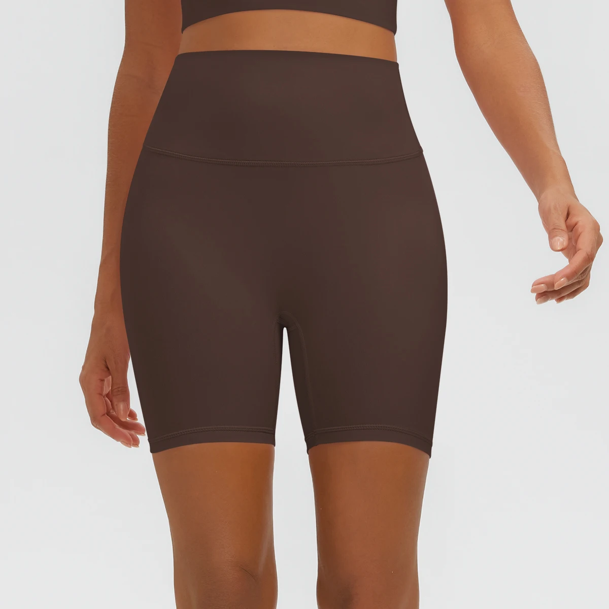Damen Fitness Yoga Shorts Atmungsaktive Hüftformende Schnelltrocknende Sportshorts Sommer Gym Laufshorts mit Push-Up-Effekt für Frauen – Detail 15