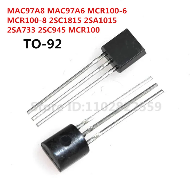 50PCS MAC97A8 MAC97A6 MCR100-6 MCR100-8 2SC1815 2SA1015 2SA733 2SC945 MCR100 97A8 97A6 C1815 A1015 A33 C945