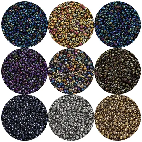주얼리 제작용 다크 컬러 유리 시드 비즈, 둥근 시드 비즈, DIY 팔찌 귀걸이 비즈 액세서리, 약 2800 개, 2.5mm Best5 주얼리 제작용 다크 컬러 유리 시드 비즈, 둥근 시드 비즈, DIY 팔찌 귀걸이 비즈 액세서리, 약 2800 개, 2.5mm Best5