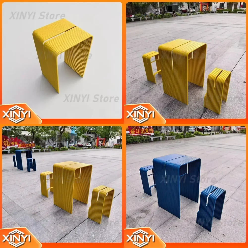 Outdoor Table and Chair Set for Garden Courtyard Terrace Milk Tea Shop Coffee Shop Homestay Patio Outdoor Furniture Set