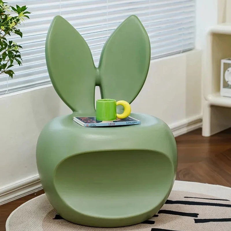 Makeup Nordic Household Doorstep Shoe Changing Stool Living Room Furniture Creative Rabbit Coffee Chair Bedroom Plastic Chairs