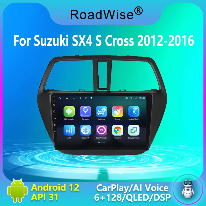 

Roadiwse 2 din Android Car Radio Multimedia For Suzuki SX4 2 S-Cross 2012 2013 2014 2015 2016 Carplay 4G Wifi GPS DVD Autoradio