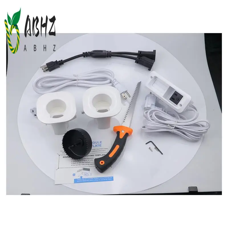 

Настенный комплект для укладки кабелей ABHZ-In для телевизора, звуковой панели, консилера и комплекта питания — устройства питания и скрывает все кабели, вилка стандарта США