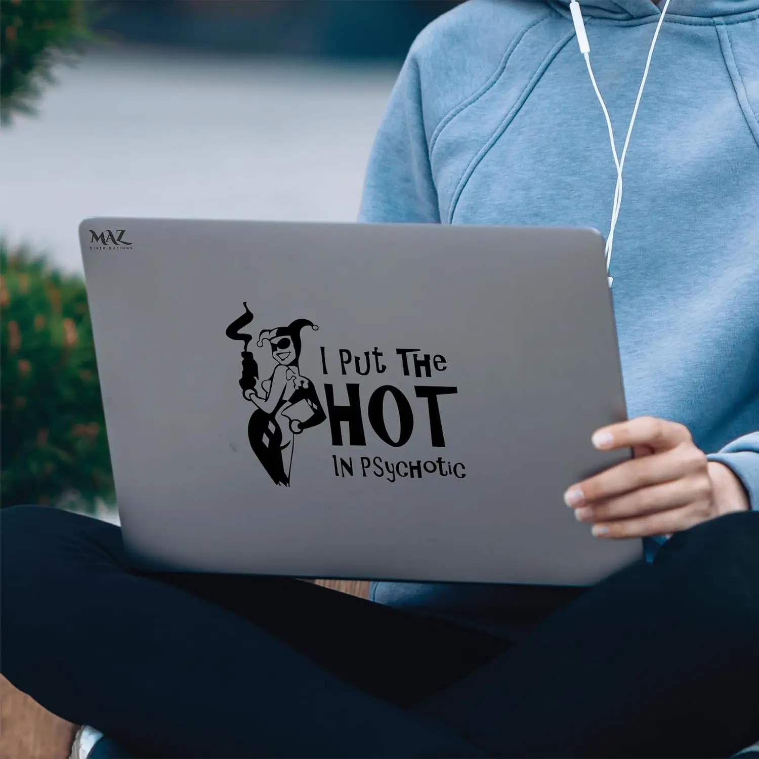 

1 шт., наклейка «Я горячу в психотическом стиле» — виниловая наклейка «Горячая девушка» для ноутбука — съемная водонепроницаемая наклейка для бутылки с водой