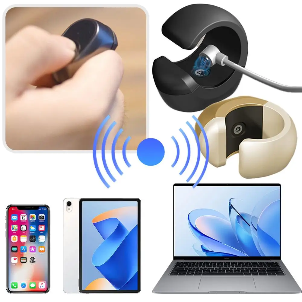

Wireless Bluetooth Remote Control Mouse Finger Shutter For Phone/Tablets Multifunctional Smart Fingertip Controller Mice