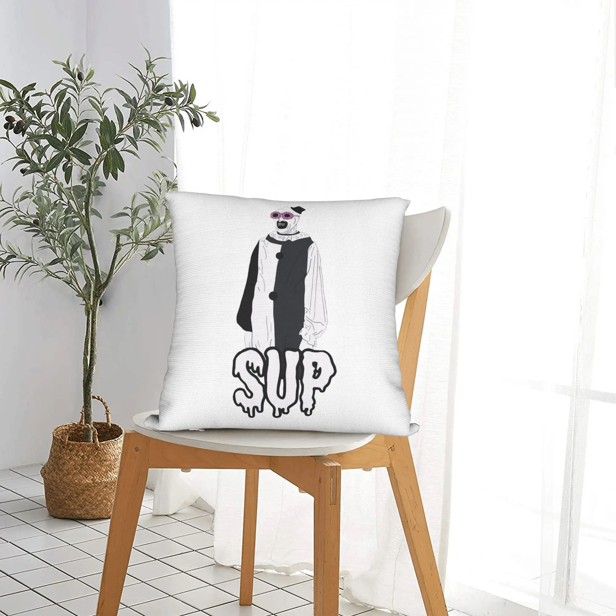 Art The Clown Terrifier Pillowcase Printing Cushion Cover Gift Halloween Pillow Case Cover Sofa Zipper