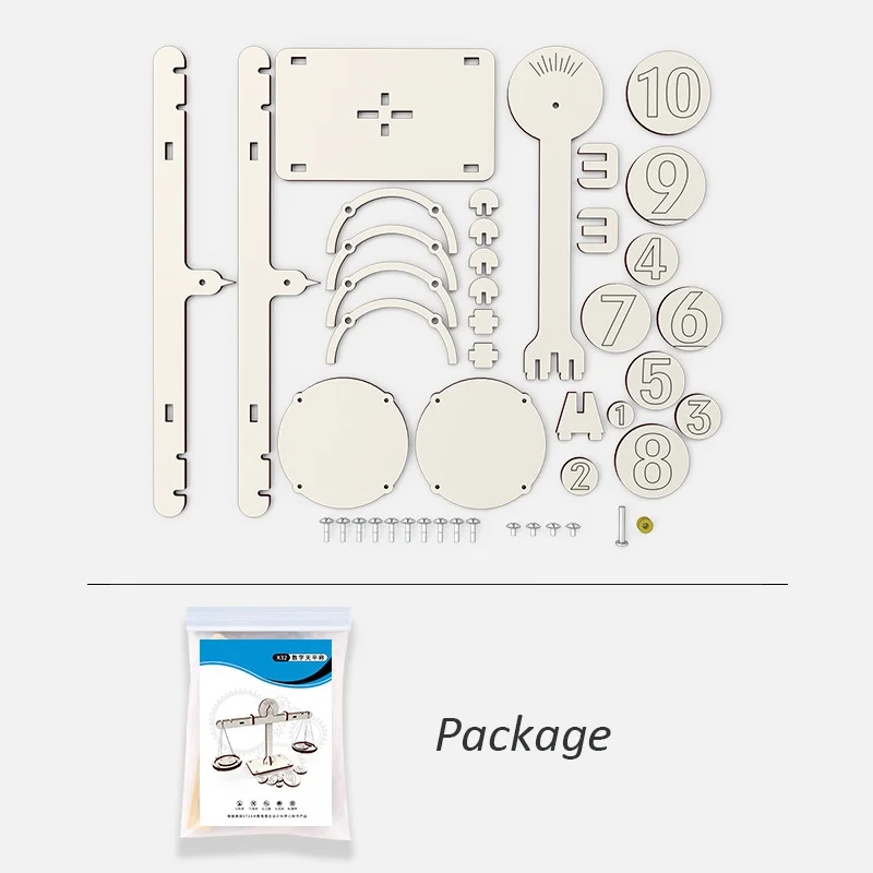 DIY Numble Balance Scale Model Kid STEM Technology Science Toys Experimental Tool Kit Teaching Aids for Kid Learning Educational