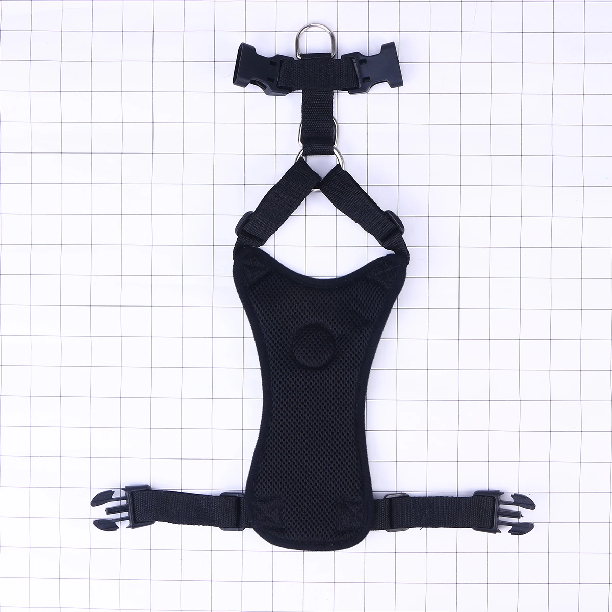 

Dog Harness Adjustable Mesh Chest Belt No-Choke Design For Puppy Comfortable Walking S Black Pet Trachea Protection