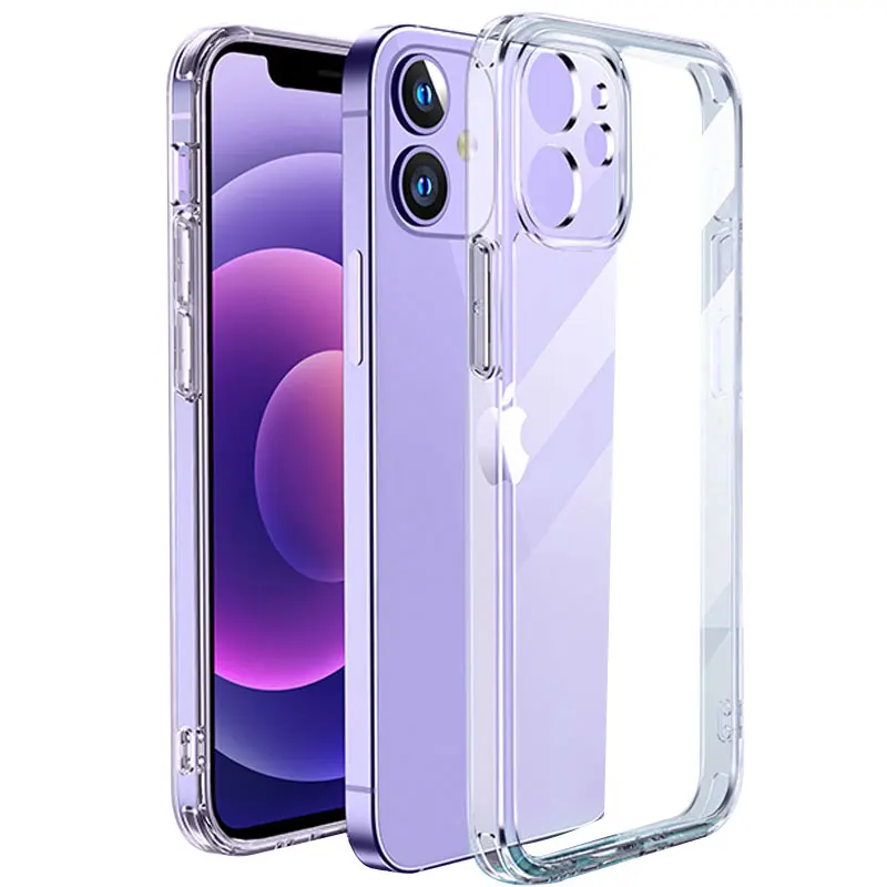 Funda transparente para iPhone 13 Pro Max, funda de teléfono de silicona a prueba de golpes para iPhone 13 Pro max 13 Mini, protección de cámara, cubierta transparente