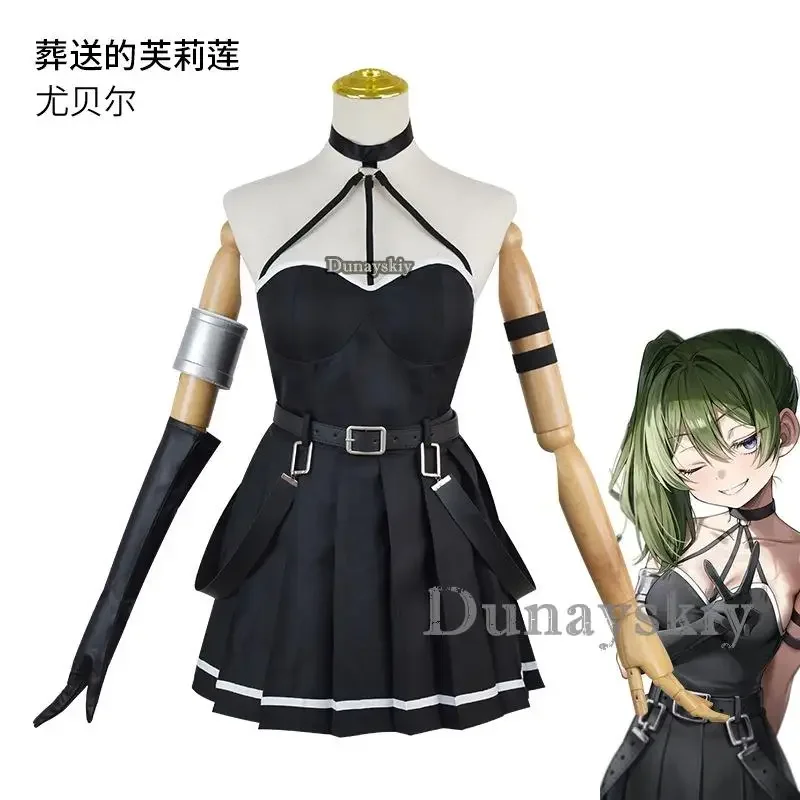 Ubel Wig Anime Frieren: Beyond Journey's End Cosplay Wig Ubel Cosplay Women Cute 45cm Long Dark Green Hair Free Wig Cap