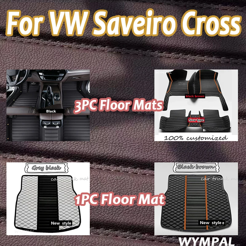 Alfombrillas de lujo personalizadas para coche VW Saveiro Cross G5 5U 2009 ~ 2017 de cuero de lujo para hombres y mujeres cobertura completa