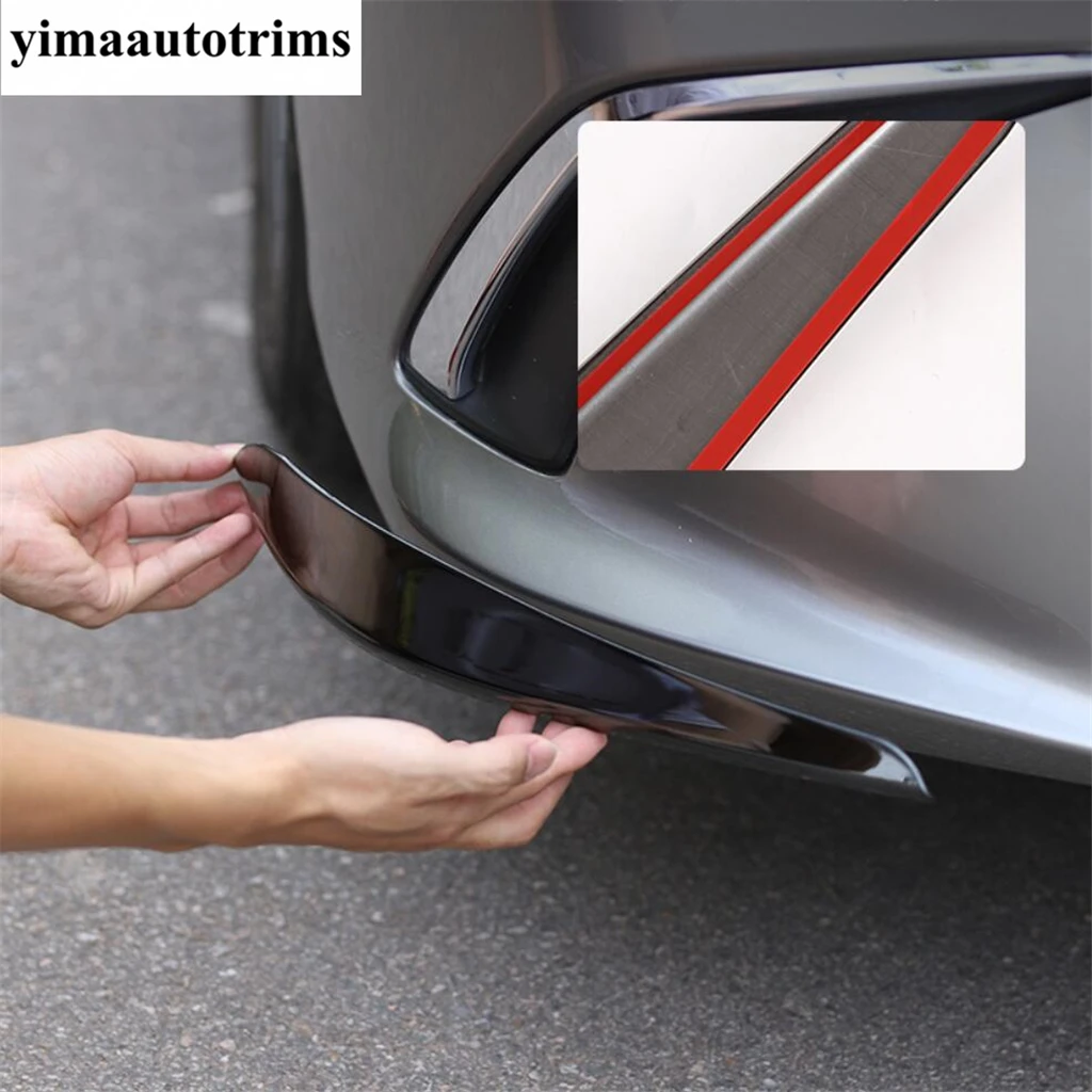 

Car Front Bumper Corner Guard Garnish Strip Protector Sequin Cover Trim Metal Accessories For Lexus ES 2018 - 2025 F Sport Style