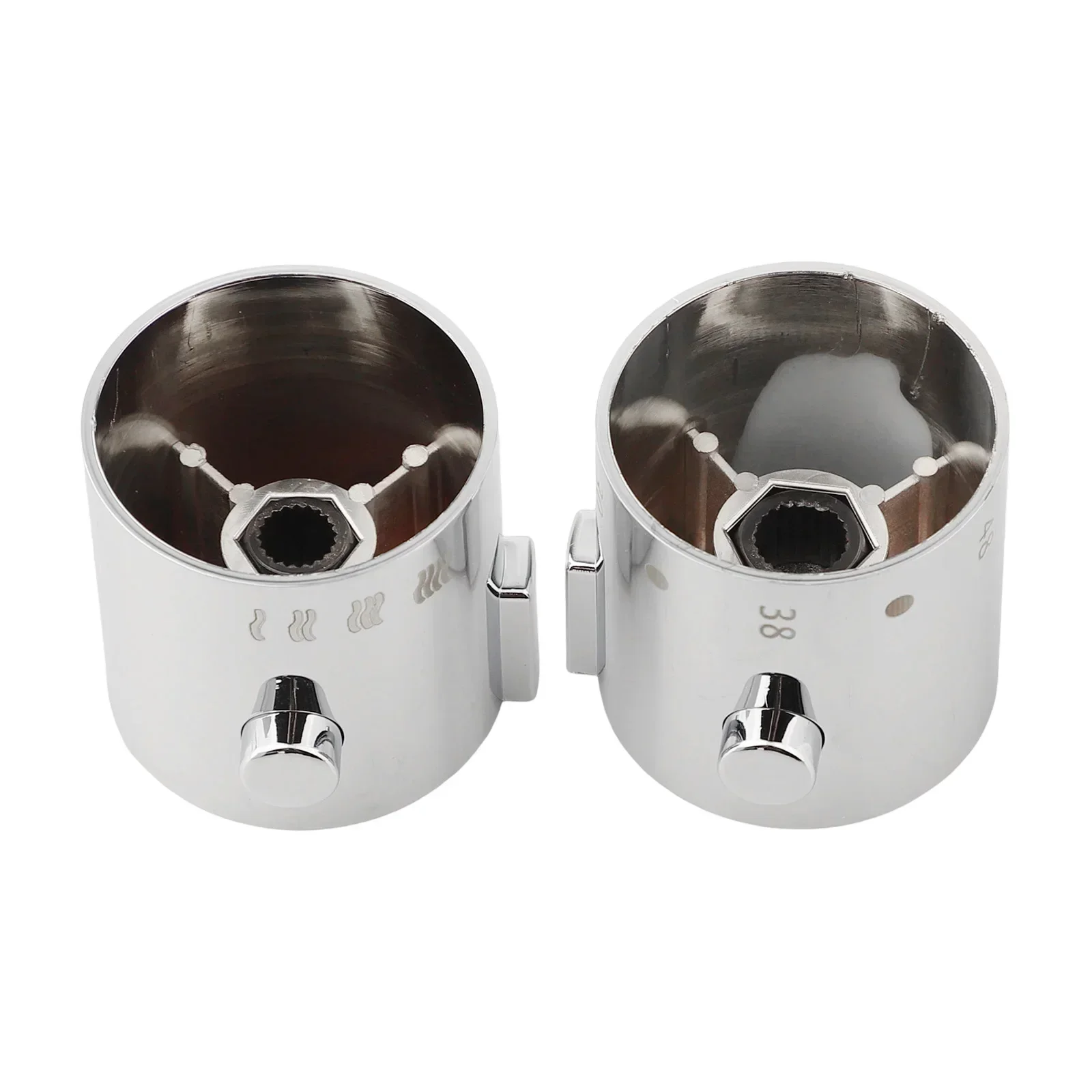 Temperature Control Knob Handles For SMA Thermostatic Mirror Shower 1pair 42.5mm Bath Shower Mixer Control Handle Practical
