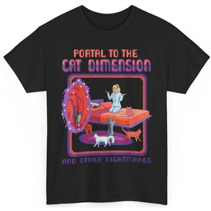 Portal To The Cat Dimension Funny Cat Kitten Lover Men Women T Shirt