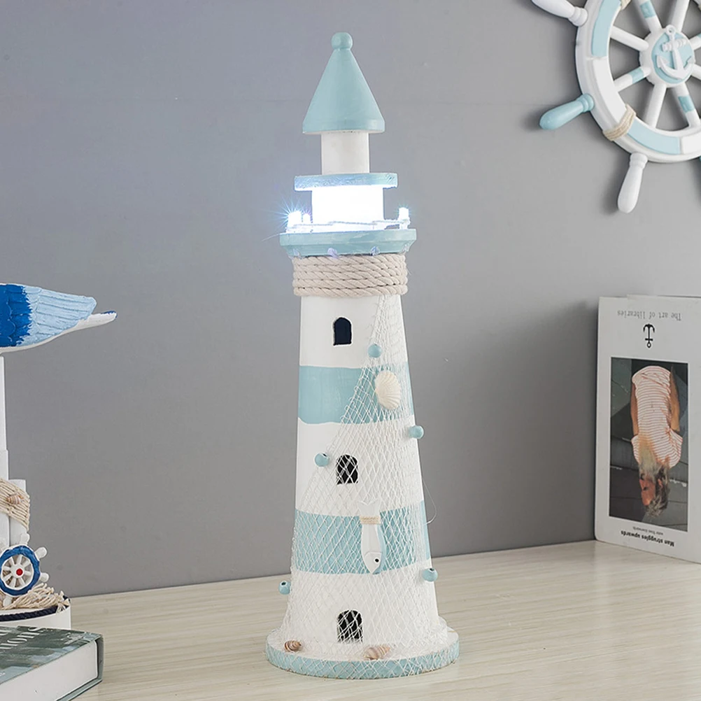 

Lights Lighthouse Ornaments Office Desk Decor Mediterranean Style Decoration Child