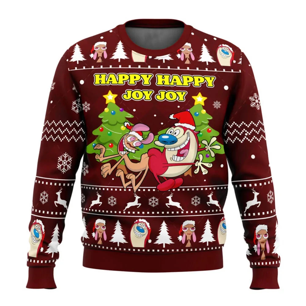 Pull de Noël joyeux Noël pour hommes et femmes, sweats à capuche de dessin animé anime, sweats à capuche de couple sportifs, mod