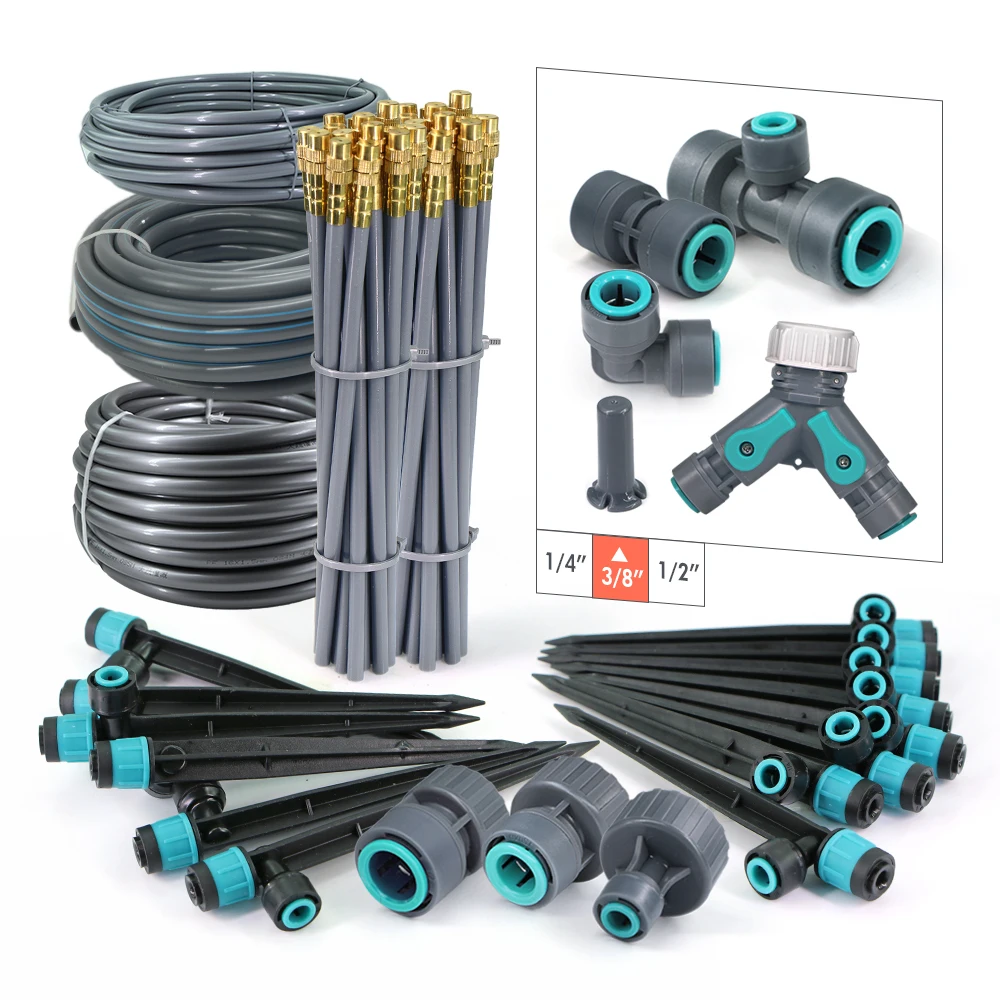 Connecteur rapide de tuyau PE 1/4 "3/8" 1/2 ", Joint de Tube d'arrosage de jardin pour raccords de système d'irrigation de tuyaux OD-16mm OD-12mm OD-6mm