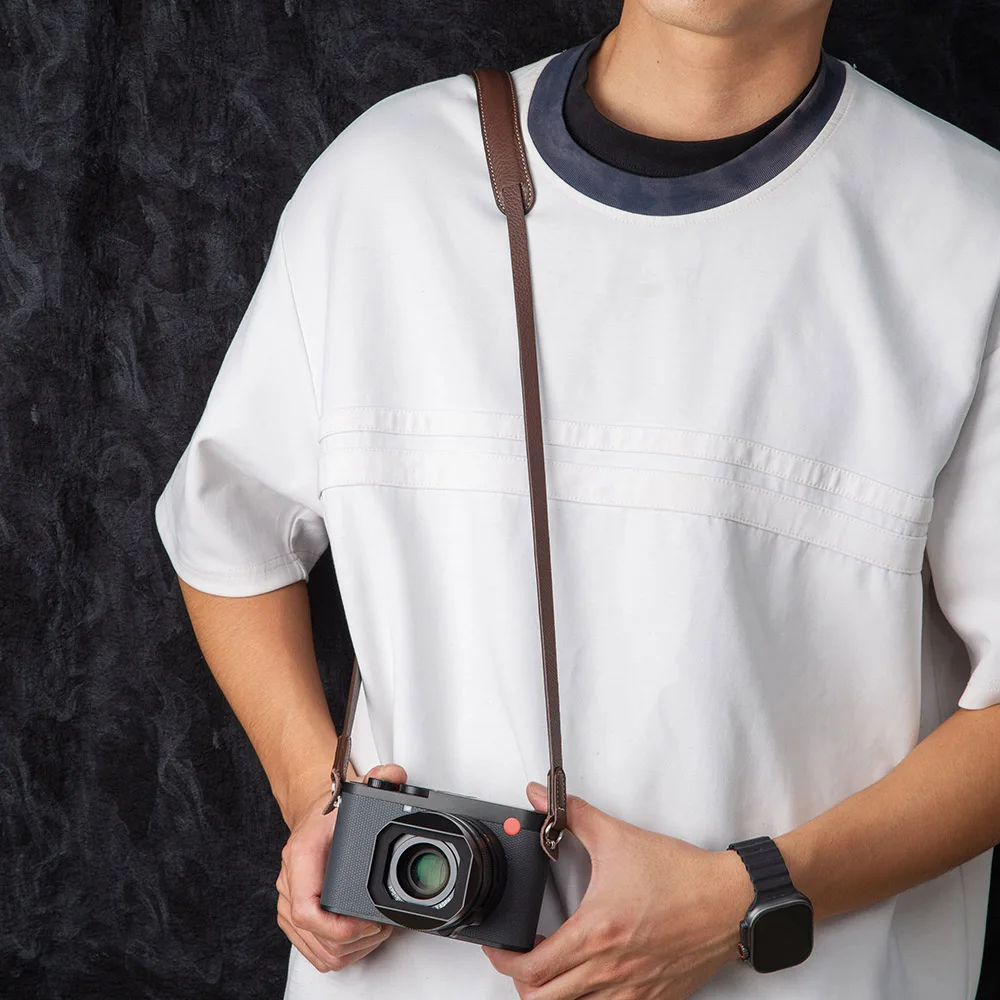 Genuine Leather Shoulder Strap Sling Belt for Leica Fuji Sony Nikon DSL DSLR Camera 100cm Universal Leather Camera Neck Strap