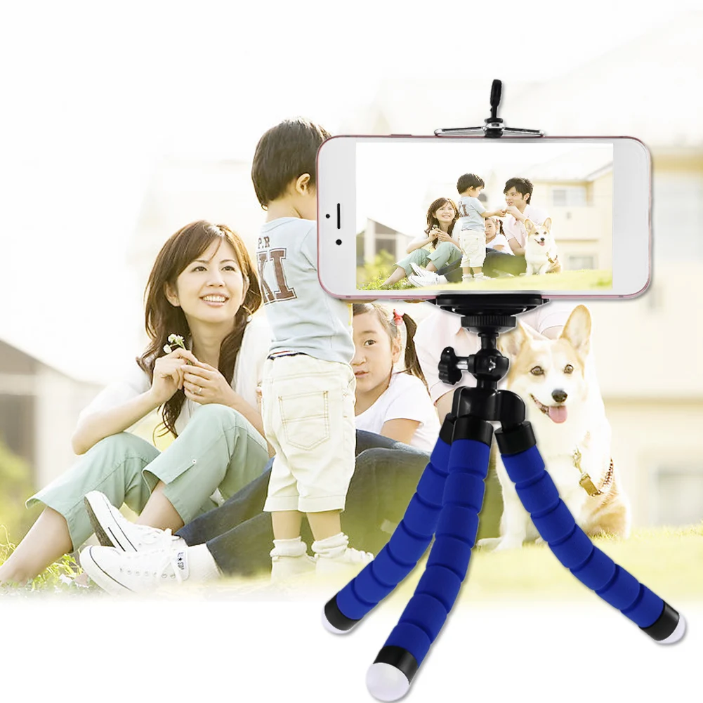 Mini Flexible Sponge Tripod Portable Phone Camera Holder BracketSmartphone Monopod Tripe Stand Octopus Mini Tripod Stativ