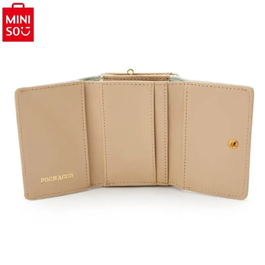 MINISO Sanrio Hello KittyPU Short Cartoon Zipper Buckle Bag Fashion Student Multi functional Portable Storage Wallet