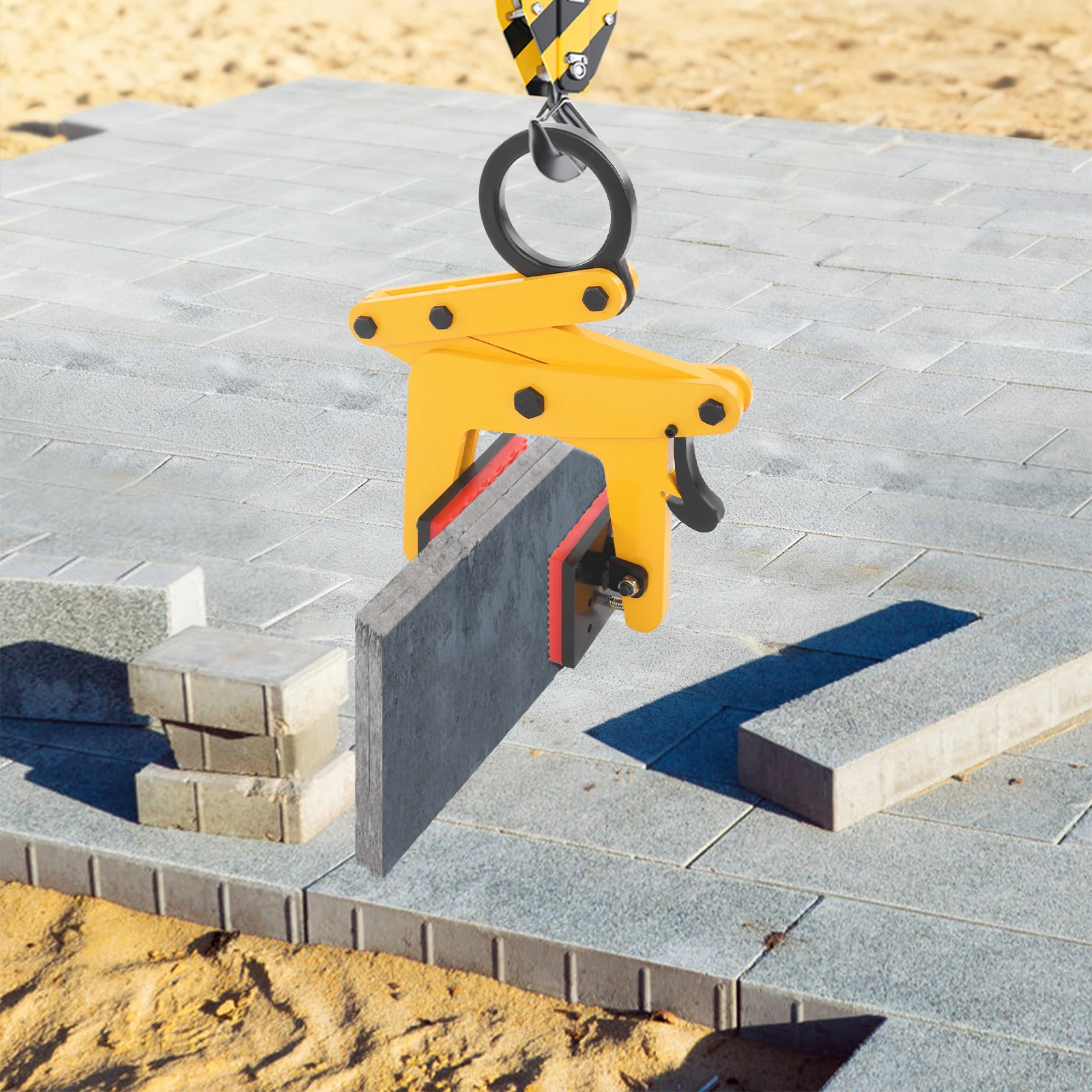 

390kg Heavy Duty Slab Lifting Clamp Adjustable Vertical Stone Clamps Granite Stone Marble Lifting Ring Clamps for Mobile Cranes