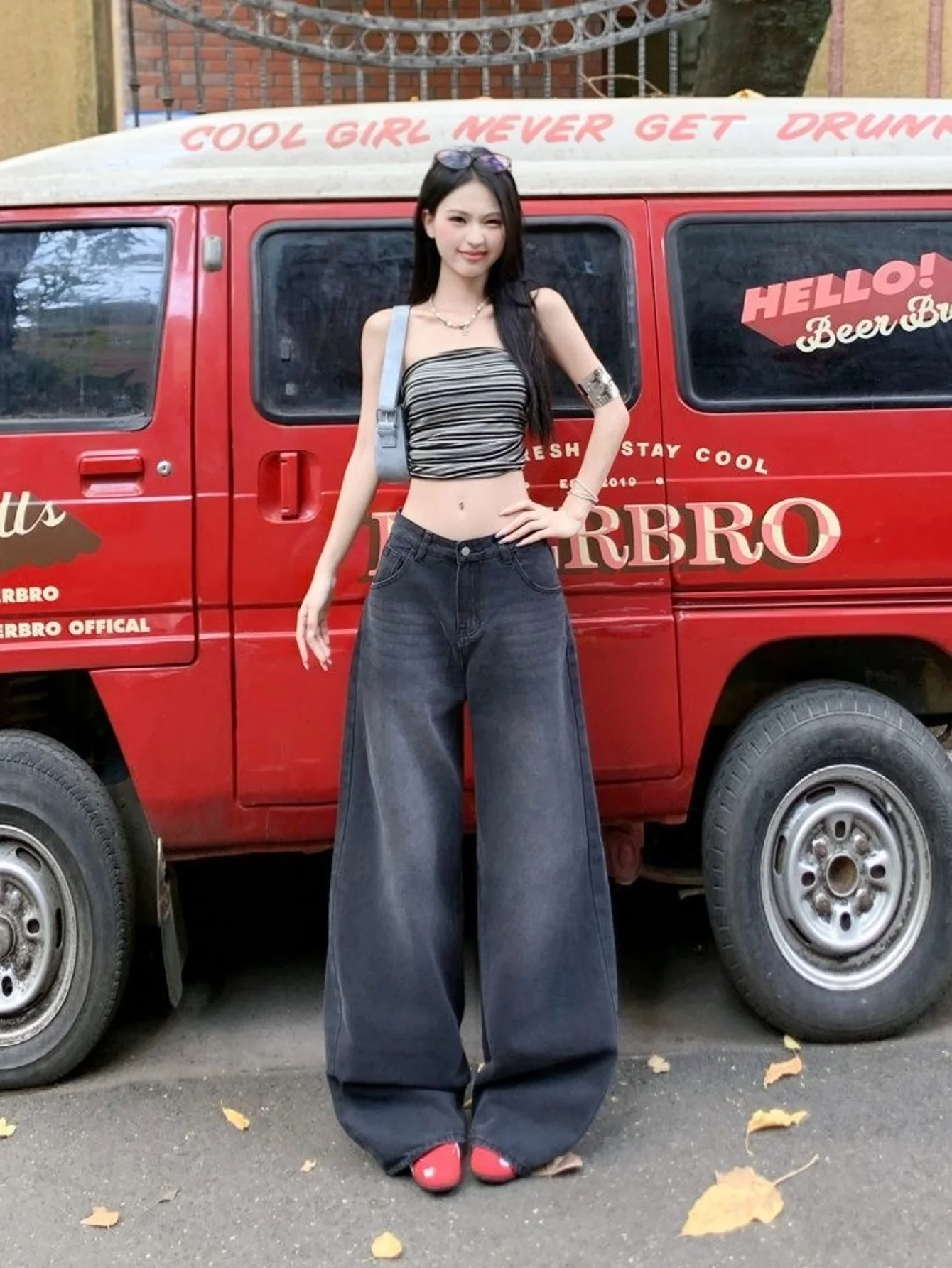 Black Baggy Jeans Pant For Man Y2K Unisex Drip Original No accessories or belts included