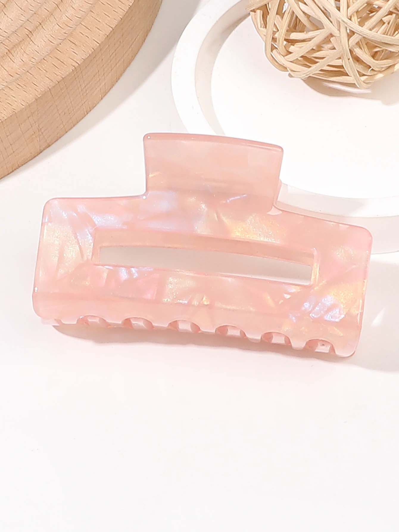1 Pcs Big Mixed Colors Rectangle Shape Hair Claw Clips ,Fashion Strong Hold Jaw Clips for Women Girls Thin Thick Curly Hair. image 5