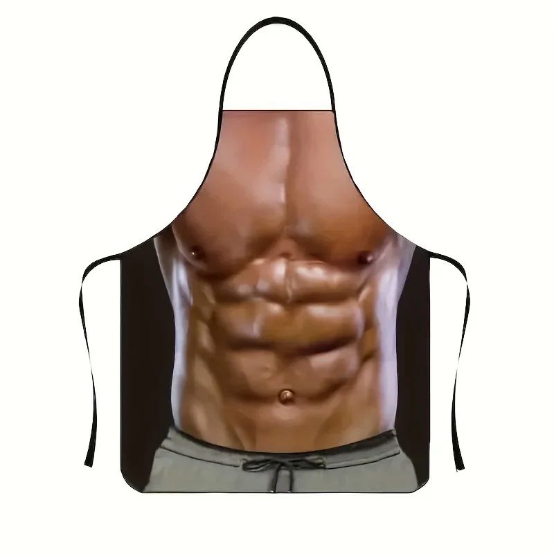 

1pc of a Creatively Quirky And Fun Muscle Man Apron, Perfect for Cooking And Barbecuing in The Kitchen.